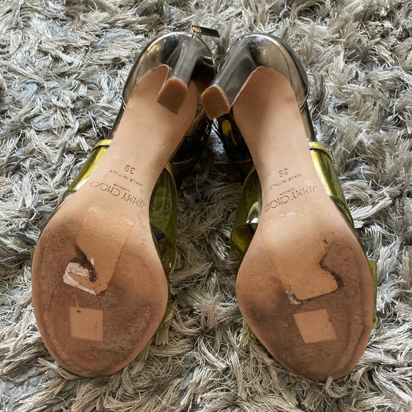 Jimmy Choo RARE metallic leather-trimmed - Picture 4 of 5